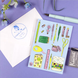 Postkarte Schreibwarenliebe