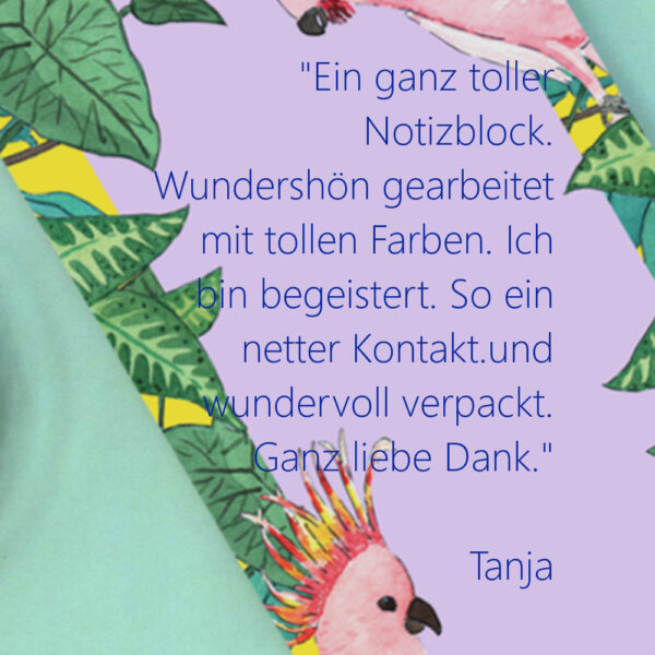 Notizblock 10x10 cm Papageien – Bild 5