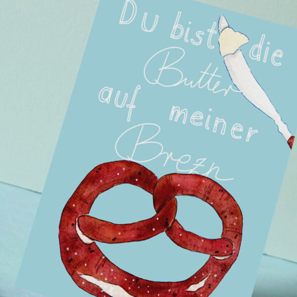 Postkarte Butterbrezn himmelblau – Bild 5