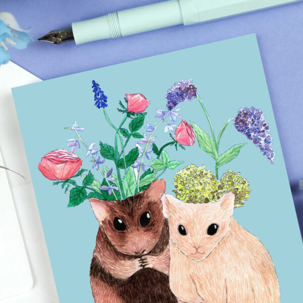 Postkarte Hamster Amore – Bild 2