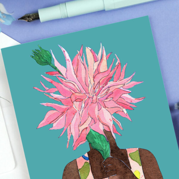 Postkarte Mädchen Blume – Bild 7