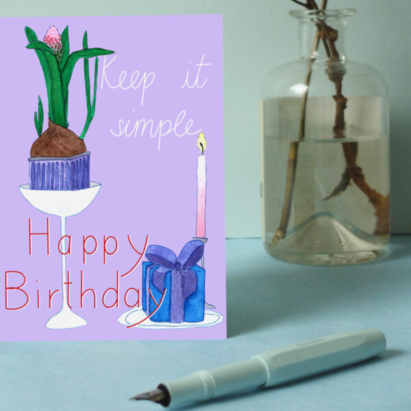 Postkarte Simple Birthday