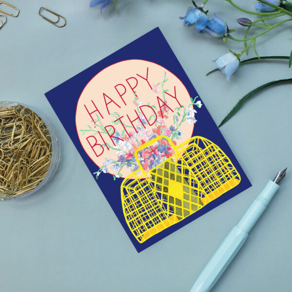 Postkarte Blumentasche – Bild 6