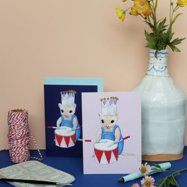 Postkarte Maus Trommel – Bild 5