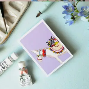 Mini Postkarte A7 Geburtstagsesel