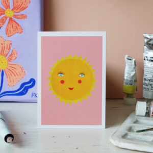 Mini Postkarte Sonne