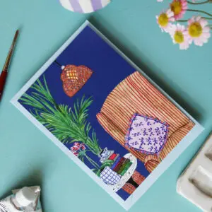 Postkarte Lesesessel