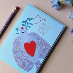 Postkarte Weihnachtsgruß Vogel